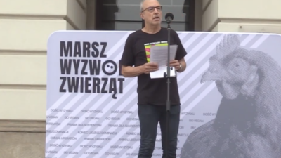 Prof. Andrzej Elżanowski na Marszu Wyzwolenia Zwierząt 2025