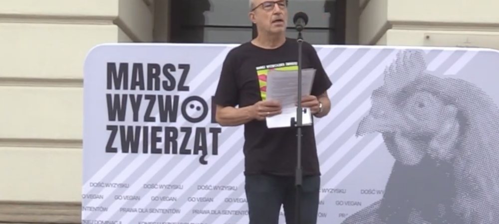 Prof. Andrzej Elżanowski na Marszu Wyzwolenia Zwierząt 2025