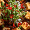 danie tofu na talerzu