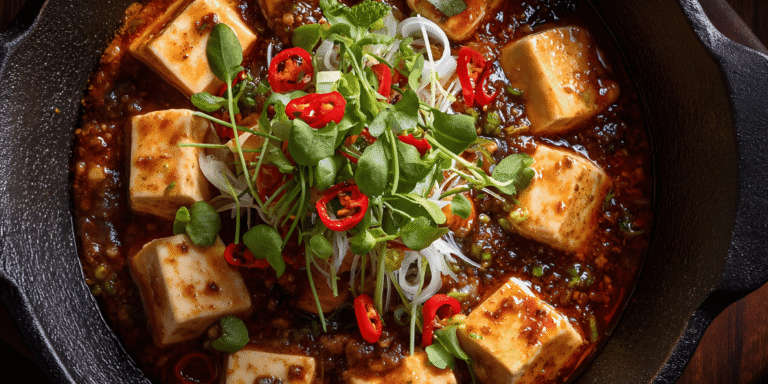 danie tofu na talerzu