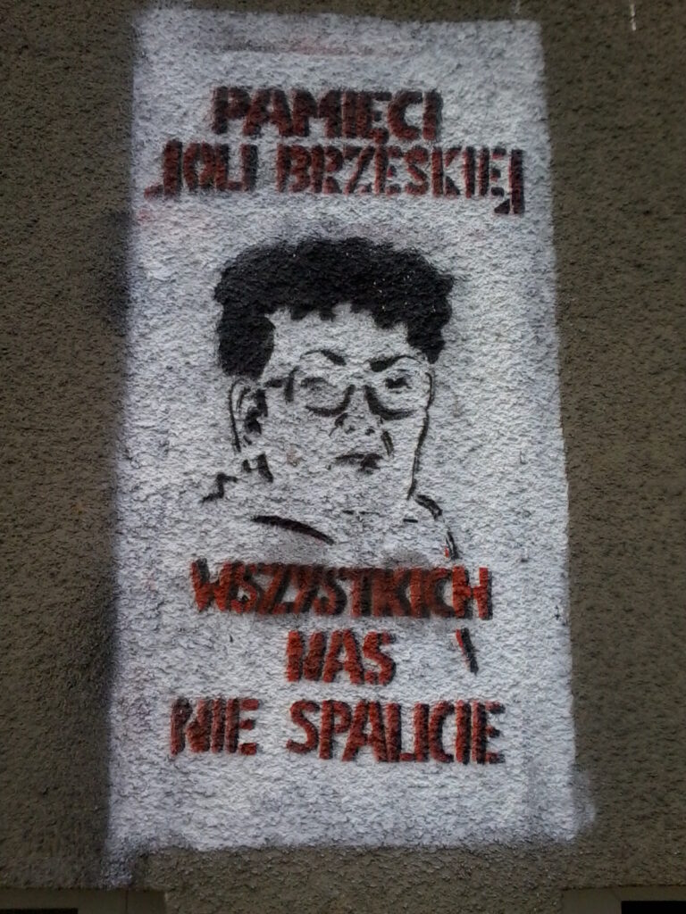 Graffiti - portret Jolanty Brzeskiej
