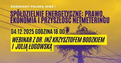 Webinar o spółdzielniach energetycznych – kluczowe wyzwania i możliwości
