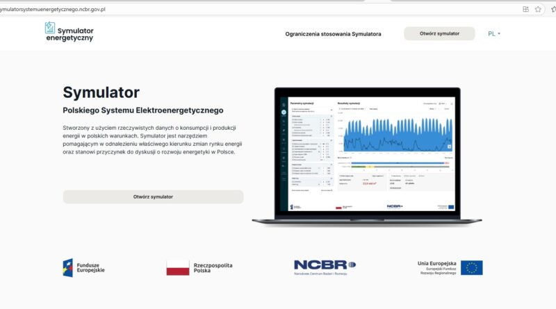 NCBR uruchomiło nowy Symulator Polskiego Systemu Energetycznego, dzięki któremu każdy – od obywatela po decydenta – może zaprojektować własny system oparty na OZE